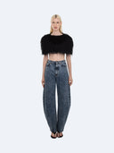 Romy 007 Fringe Top in Schwarz – Ansicht 1