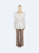 Regina 003 Sequin Blazer in Weiß – Ansicht 4